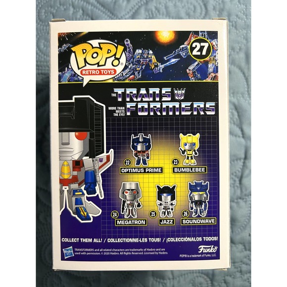 Funko Pop Transformers STARSCREAM Retro Toys #27 Target Exclusive - Picture 3 of 7